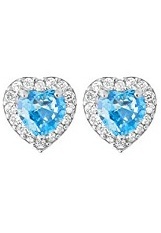 stunning teensy heart shape baby birthstone earrings